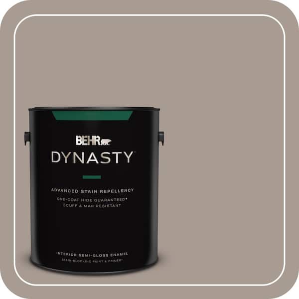 BEHR DYNASTY 1 gal. Home Decorators Collection #HDC-NT-18G Frosted Cocoa Semi-Gloss Enamel Interior Stain-Blocking Paint & Primer