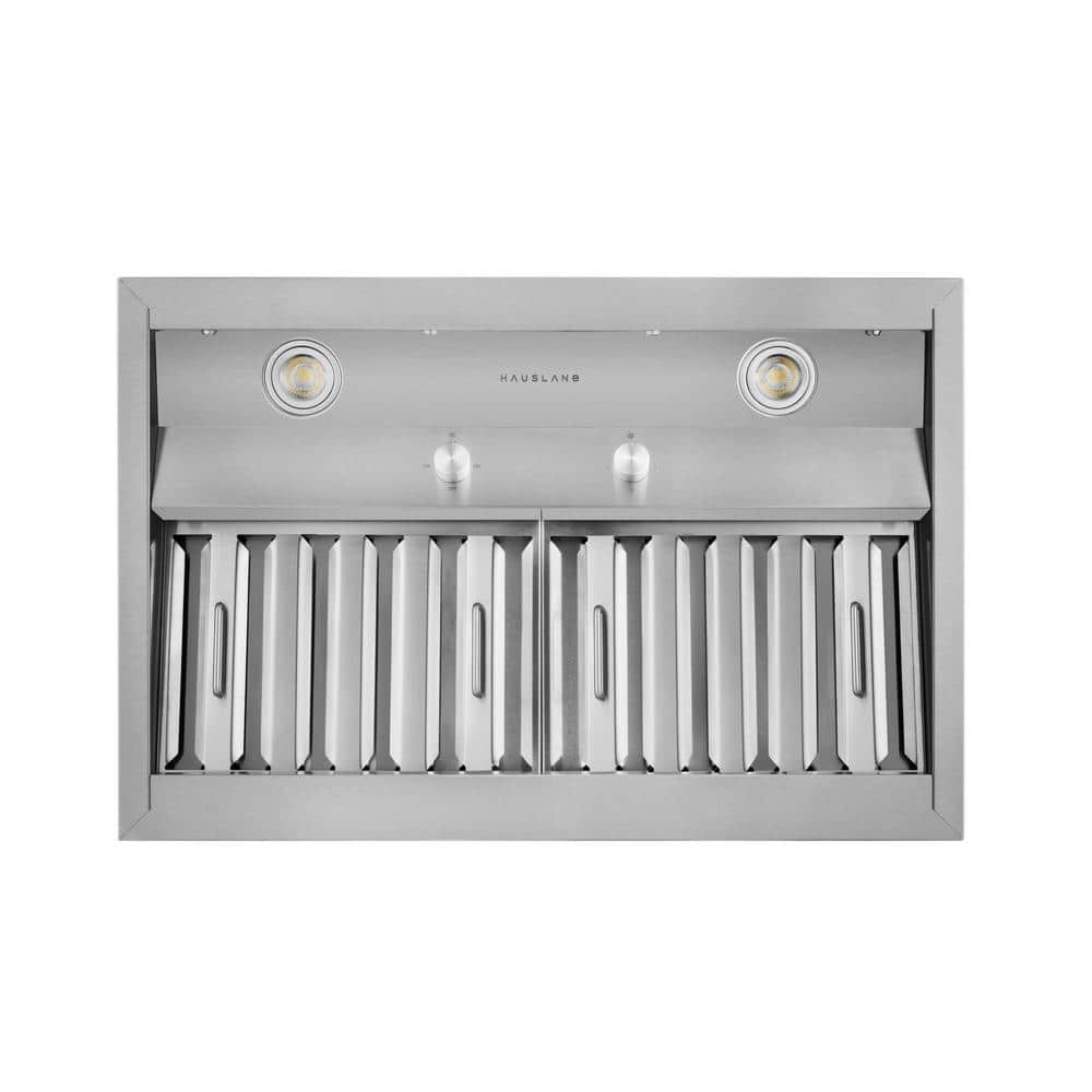 Pro-Style 36 in. 500 CFM Insert Range Hood (18.5 in. Deep) Convertible with Low Noise Operation in Stainless Steel