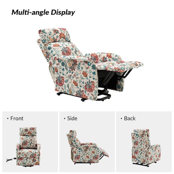 JAYDEN CREATION Carol White Power Lift Assist Recliner with