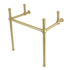 Fauceture Brass Console Sink Leg in Brushed Brass