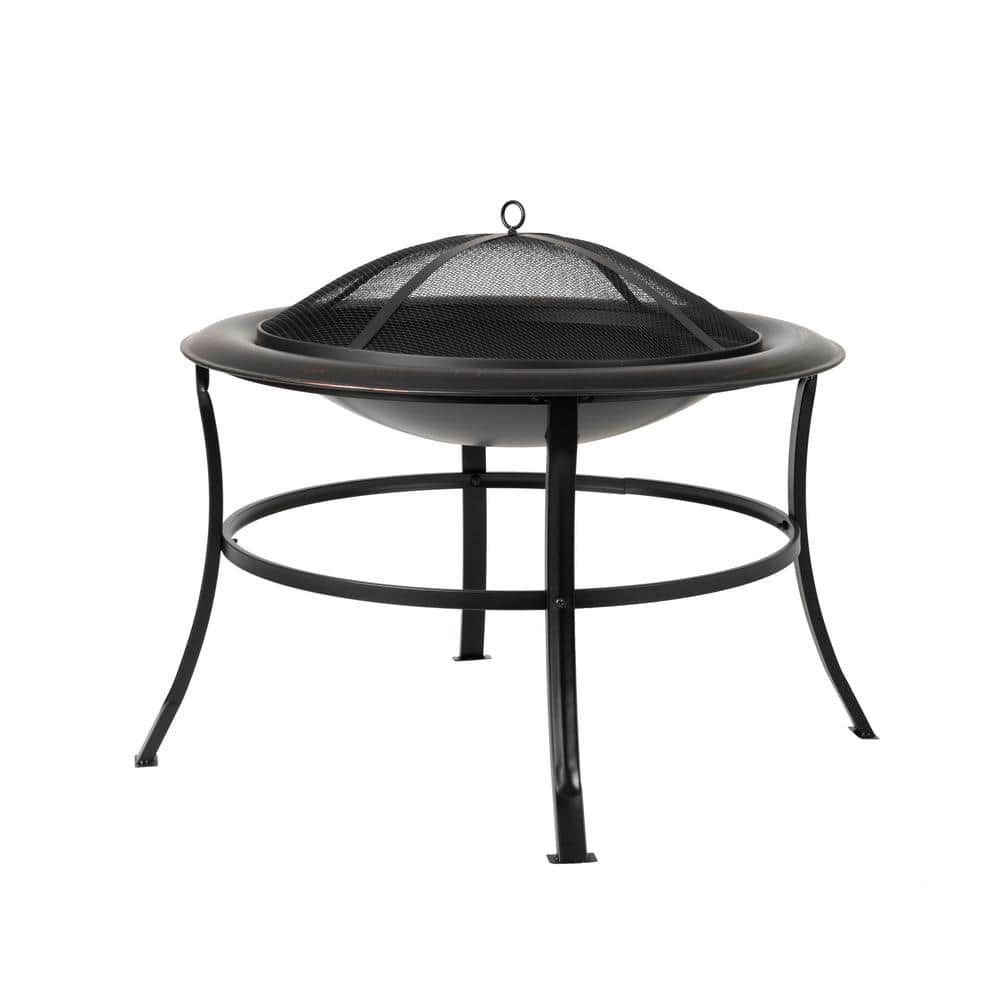 Fire Sense Tokia 30 in. Round Steel Fire Pit 62237 - The Home Depot
