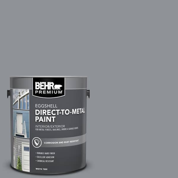 BEHR PREMIUM 1 gal. #PPU18-04 Dark Pewter Eggshell Direct to Metal Interior/Exterior Paint
