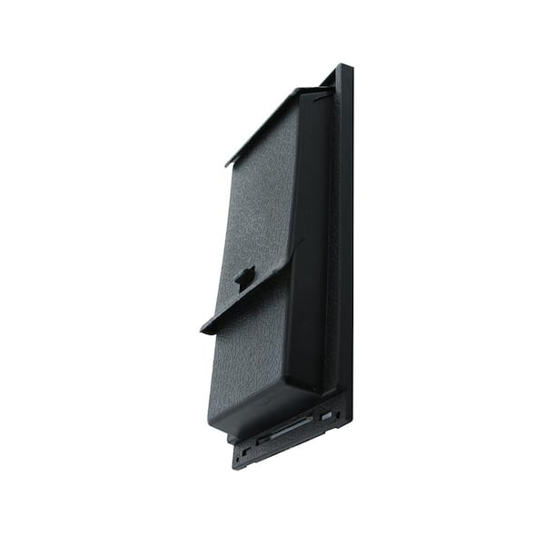 12-1/2 in. x 6 in. Black Weatherproof Plastic Mailbox