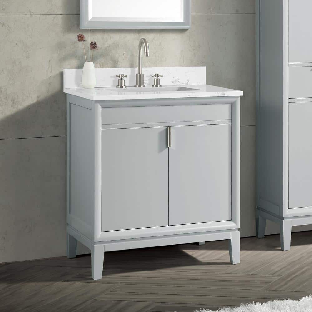 Cala White 25'' Engineered Stone Vanity Top with Sink