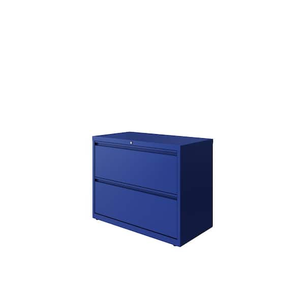 Hirsh 36 in. W Classic Blue 2-Drawer Metal Lateral File