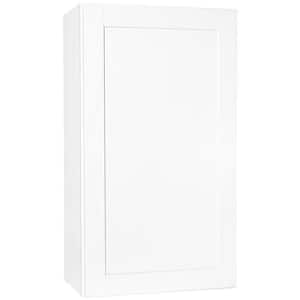 Shaker Satin White Stock Assembled Wall Kitchen Cabinet (24 in. x 42 in. x 12 in.)
