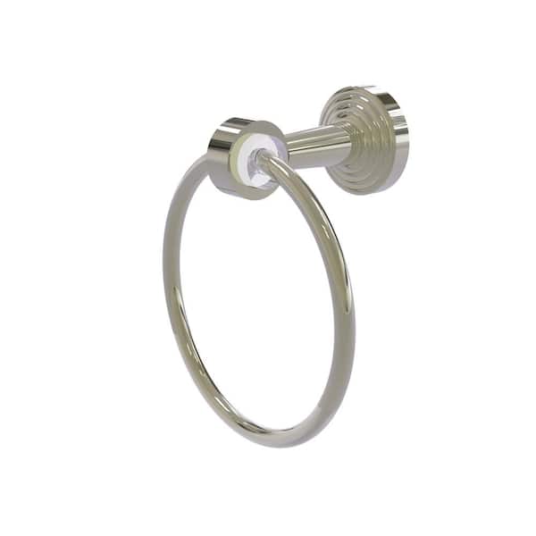 Allied Brass Pacific Beach Collection Wall Mounted Towel Ring in Polished Nickel