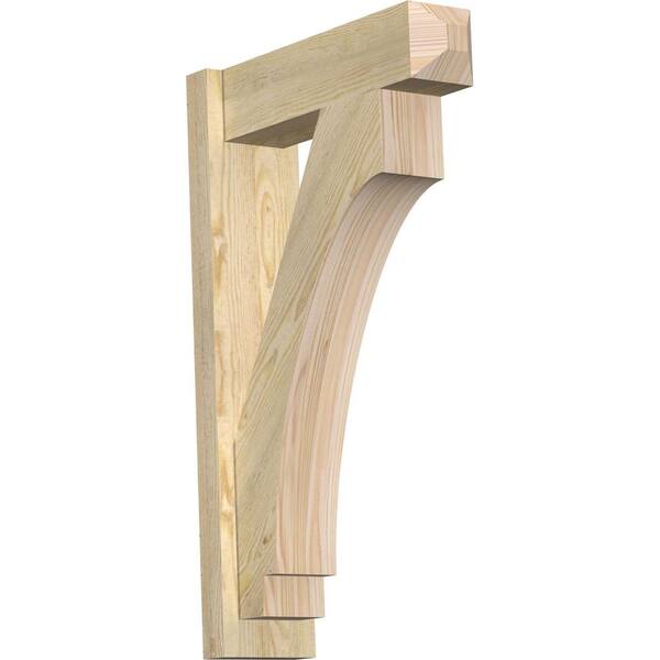 Ekena Millwork 6 in. x 32 in. x 20 in. Douglas Fir Imperial Craftsman Rough Sawn Outlooker