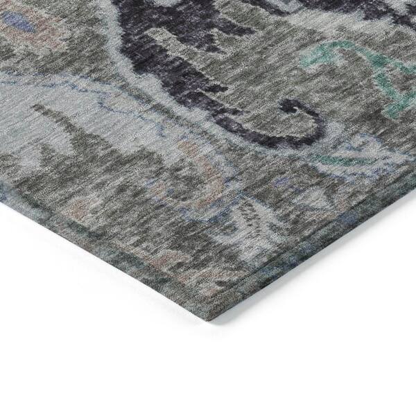 Chantille Machine Washable Indoor/Outdoor Abstract ACN1932 Pewter 3 ft. x 4 ft. Area Rug
