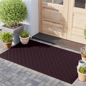 Waterhog Cordova 34 in. x 52 in. PET Polyester Indoor Outdoor Mat Bordeaux