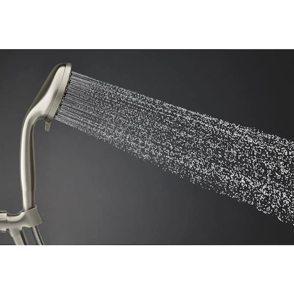 KOHLER Radiate 5-Spray 4.7 in. Single Wall Mount Handheld Rain Shower Head in Vibrant Brushed Nickel