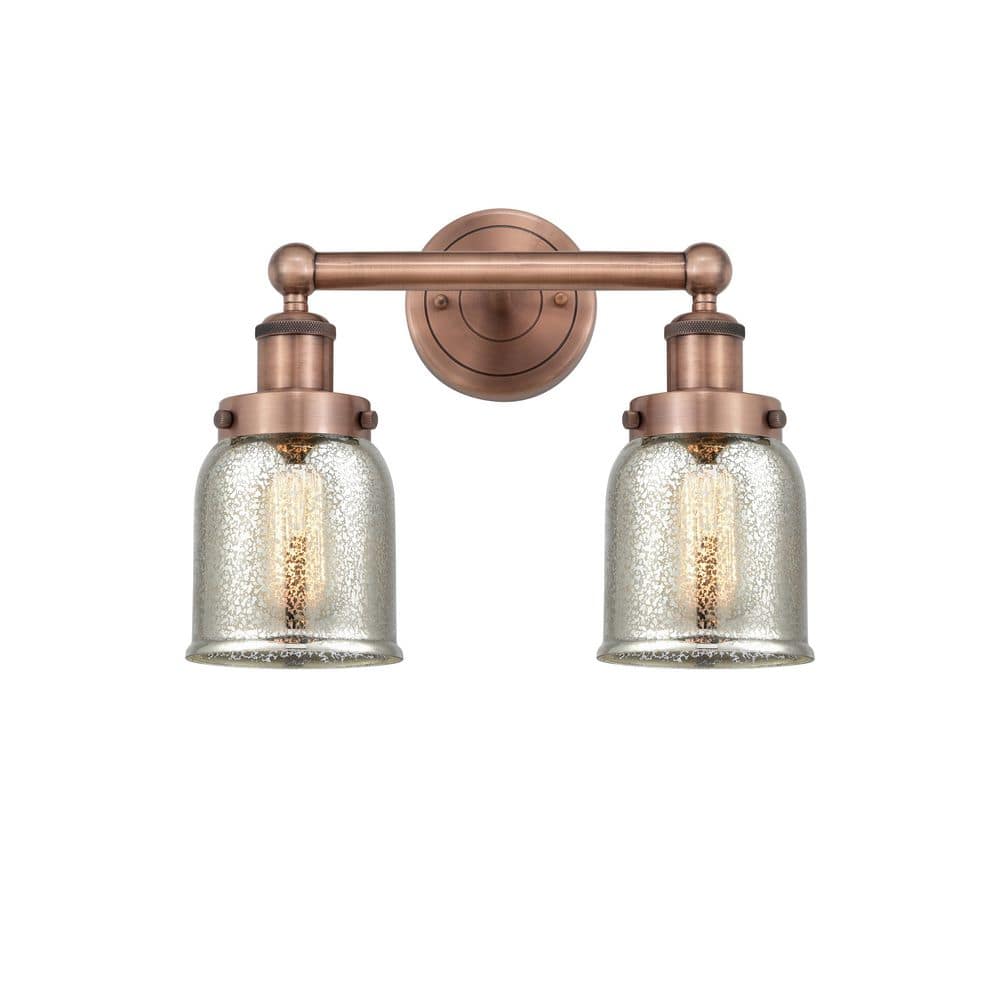Bell 15.5 in. 2-Light Antique Copper Vanity Light with Glass Shade price history on PriceWatchPro