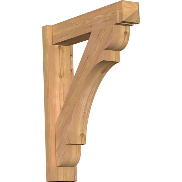 Ekena Millwork 6 in. x 28 in. x 24 in. Olympic Arts and Crafts Smooth Western Red Cedar Outlooker