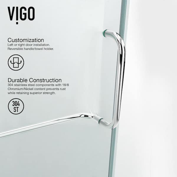 Monteray 30 in. L x 30 in. W x 73 in. H Frameless Pivot Square Shower Enclosure in Chrome with 3/8 in. Clear Glass