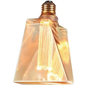 20-Watt Equivalence Iceberg UL Dimmable Laser Cut Classic Pattern E26 LED Light Bulb Amber 2000K 1-Bulb