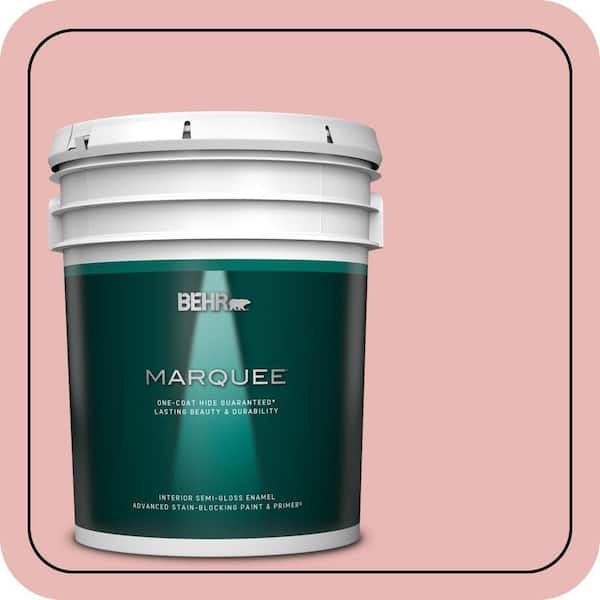 BEHR MARQUEE 5 gal. #MQ4-04 Noble Blush One-Coat Hide Semi-Gloss Enamel Interior Paint & Primer