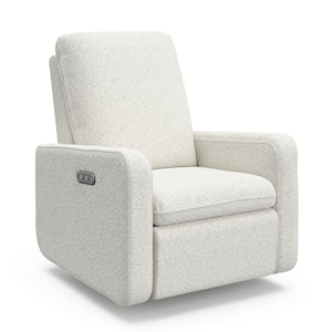 Teddi Ivory Boucle Power Recliner Swivel Glider with USB