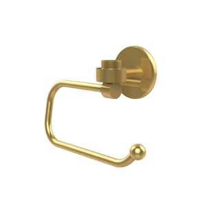 Satellite Orbit One Collection Euro Style Single Post Toilet Paper Holder in Polished Brass