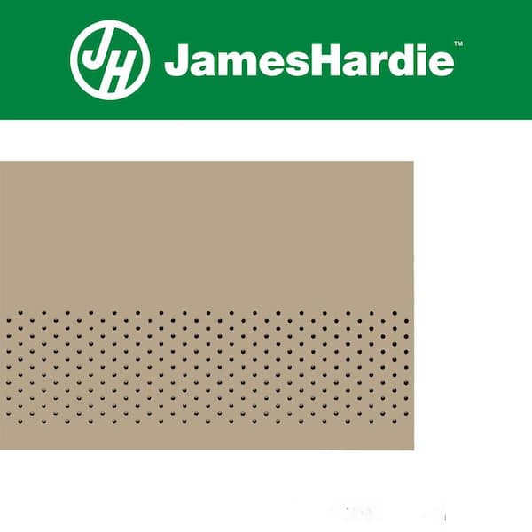 Hardie Soffit HZ10 12 in. x 144 in. Primed Smooth Vented Fiber Cement Soffit Panel