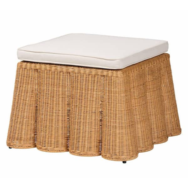 Rattan ottoman cushion sale