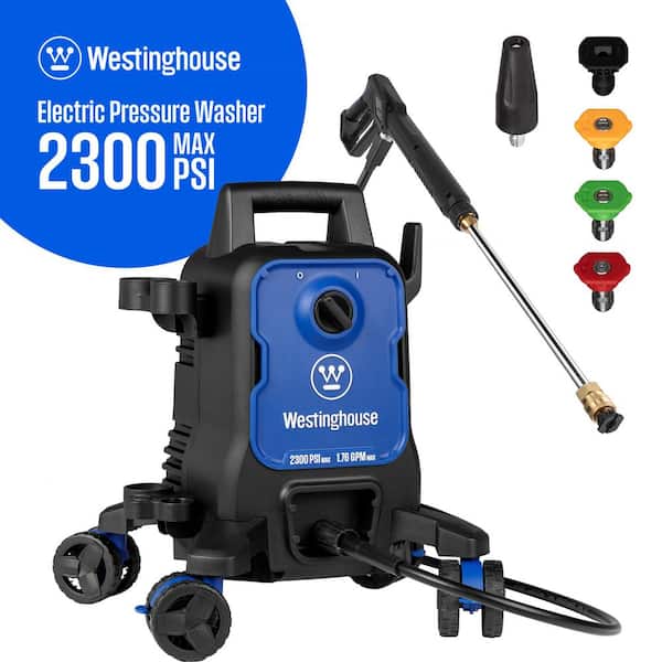2300 PSI 1.76 GPM Cold Water Electric Powered Pressure Washer with Anti-Tipping Technology and 5 Quick Connect Tips