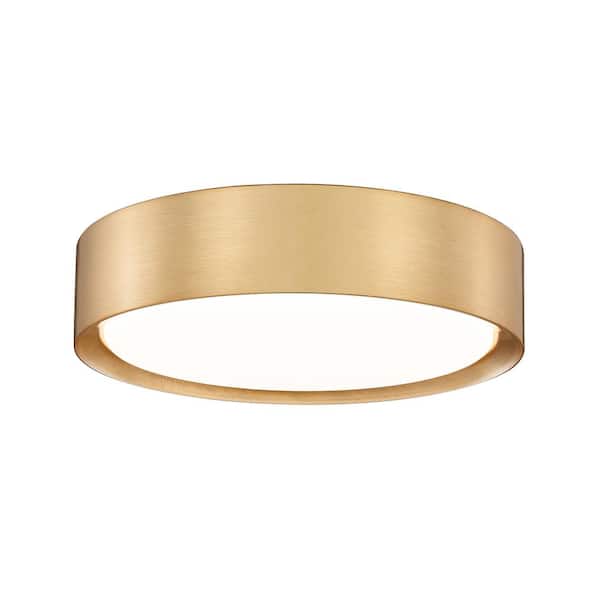 Unbranded Kawan 12 in. Modern Gold Flush Mount with Acrylic Shade and no bulbs