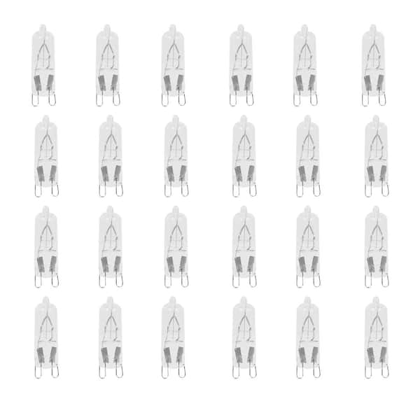 Feit Electric 60-Watt Warm White 3000K G9 Bi Pin Dimmable Halogen Light Bulb (24-Pack)