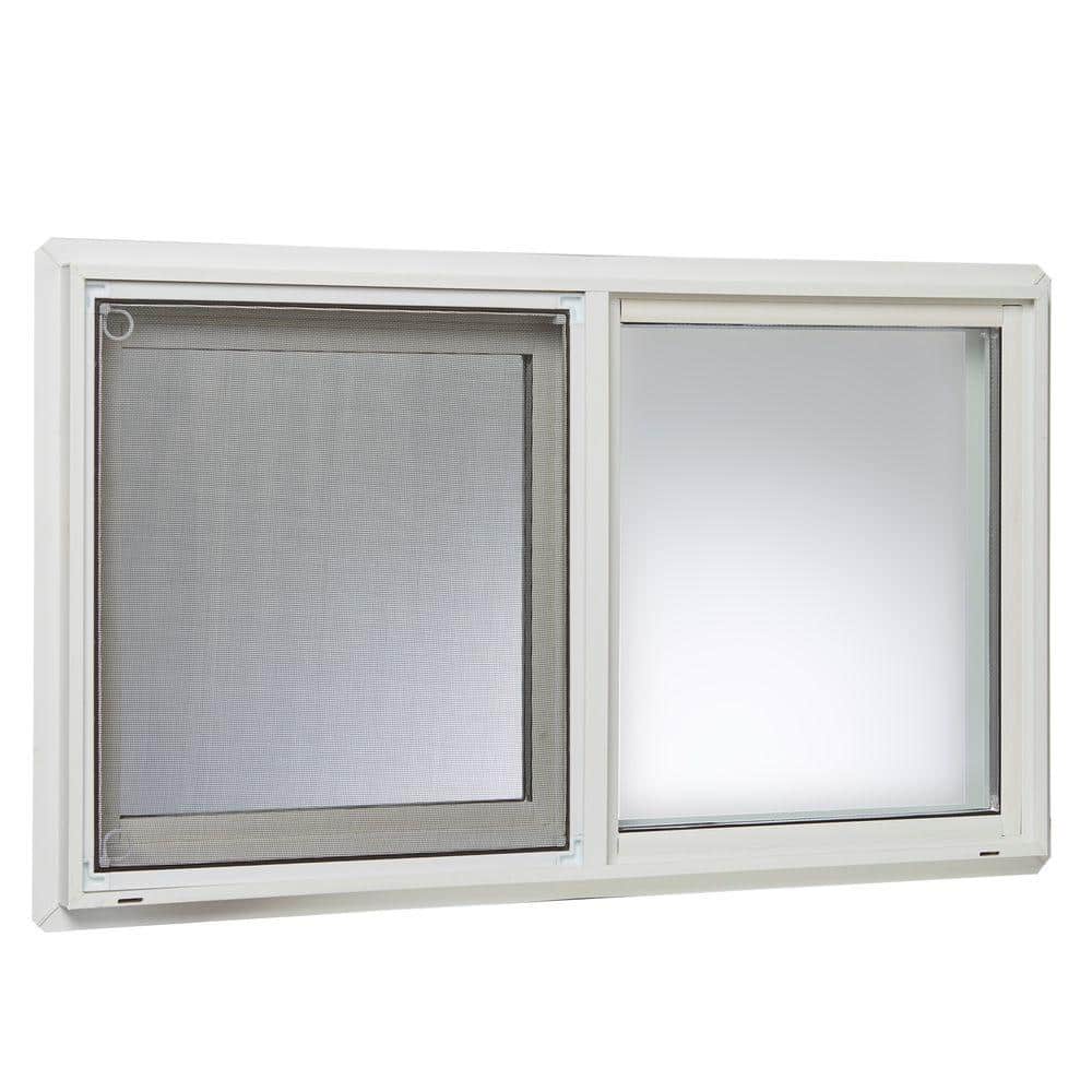 Tafco Basement Slider Window Vinyl Dual Pane Insulated Glass White 32 x 20 in. 