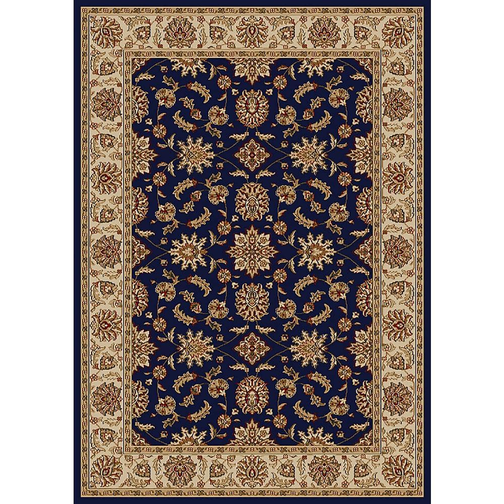 Como Navy 3 ft. x 5 ft. Traditional Oriental Floral Area Rug