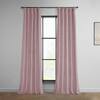 Exclusive Fabrics & Furnishings Ballet Pink Velvet Rod Pocket Room Darkening Curtain - 50 in. W x 84 in. L Single Panel Window Velvet Curtain VPYC-161207-84