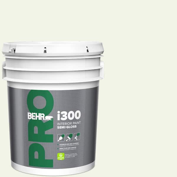 BEHR PRO 5 gal. #GR-W10 Calcium Semi-Gloss Interior Paint