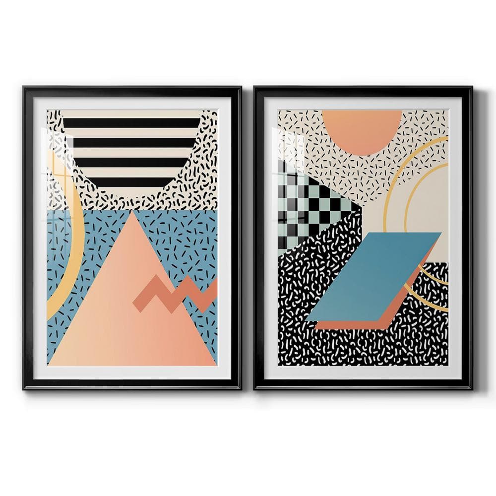Wexford Home Modern Memphis I by Wexford Homes Pieces Framed Abstract  Paper Art Print 36.5 in. x 26.5 in. PF006-S5639-R The Home Depot