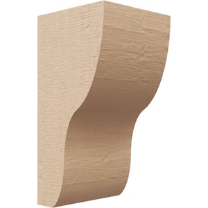 4 in. x 8 in. x 4 in. Series 2 Wide Greensboro Rough Cedar Woodgrain Timberthane Polyurethane Corbel, Primed Tan