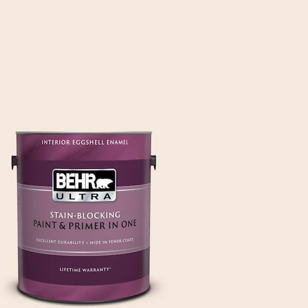 BEHR ULTRA 1 gal. #UL130-13 Ballet Whites Eggshell Enamel Interior Paint and Primer in One