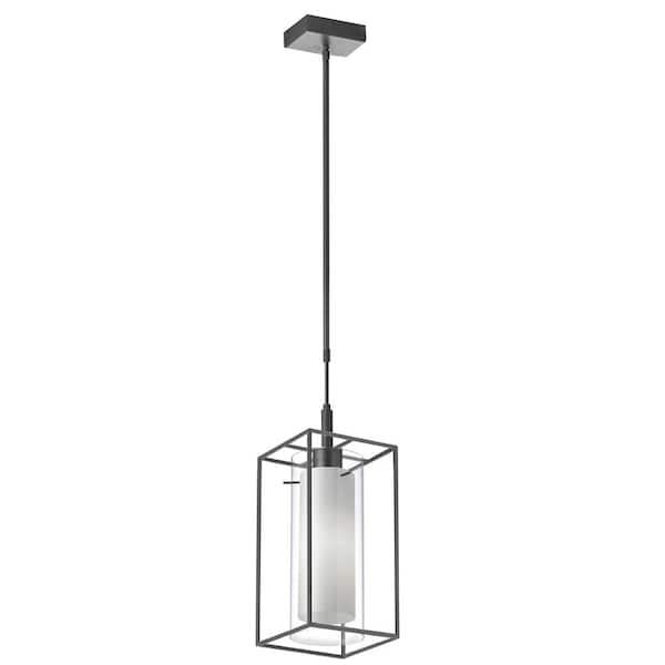 Dainolite Cubo 1-Light Matte Black Modern Mini Pendant Light