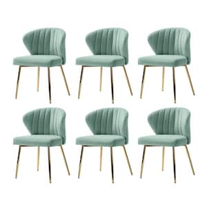 Olinto Sage Side Chair with Metal Legs Set of 6