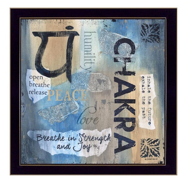 HomeRoots Charlie Yoga Series Chakra 1-Piece Framed Wall Art 14 in. x 14 in.