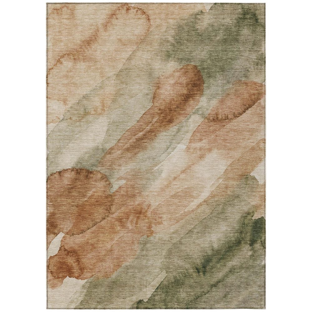 Chantille Machine Washable Indoor/Outdoor Abstract ACN2949 Olive 8 ft. x 10 ft. Area Rug price history on PriceWatchPro