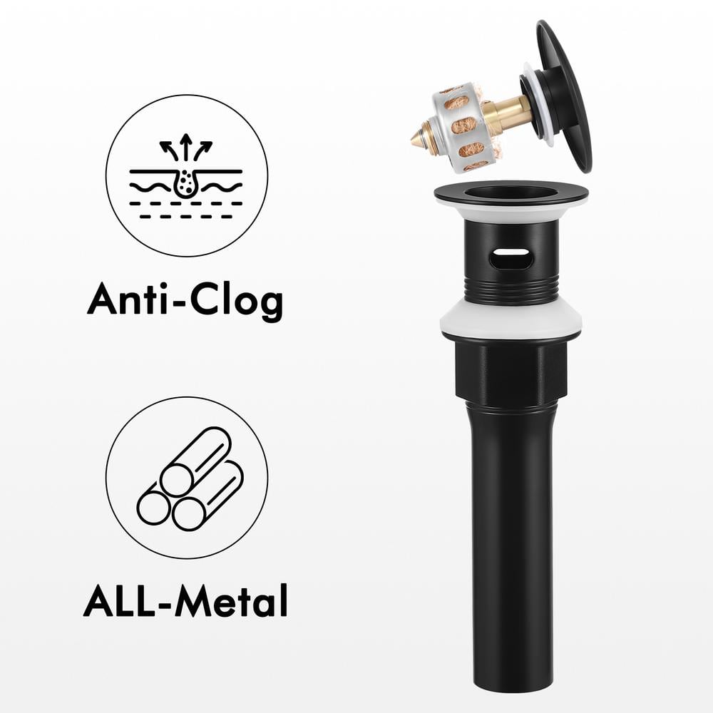 Matte Black Stainless Steel 8-Inch Widespread Bathroom Faucet