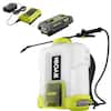 RYOBI 40V Cordless Battery 4 Gal. Backpack Chemical Sprayer With 2.0 Ah ...