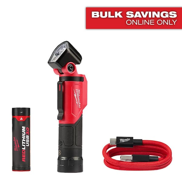 500 Lumens LED Pivoting REDLITHIUM USB Flashlight