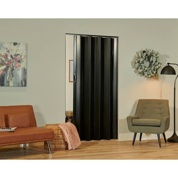 Spectrum Berkshire 48 in. x 80 in. Black Vinyl PVC Accordion Door