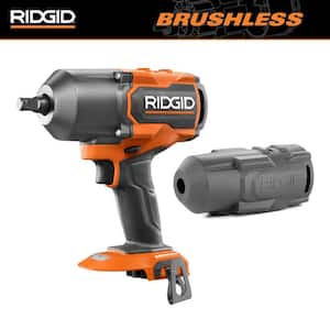 18V Brushless Cordless 1/2 in. High Torque Impact Wrench (Tool Only) with Protective Boot