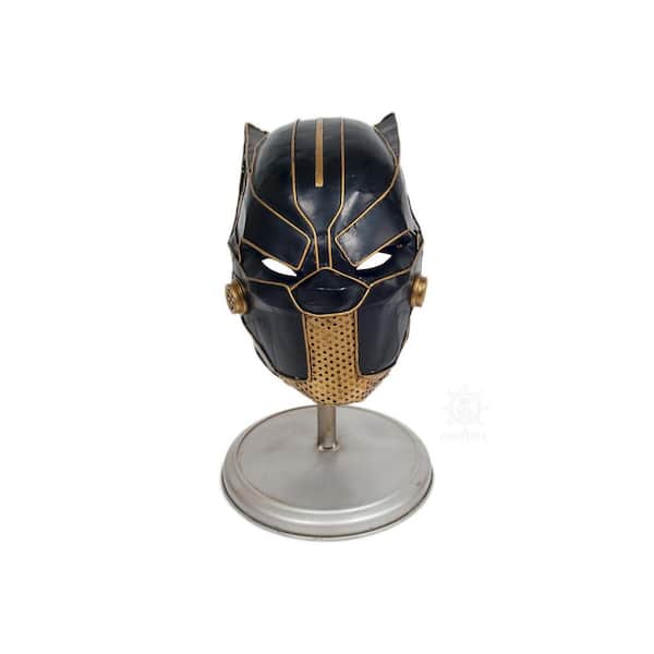 HomeRoots Black Panther Helmet Specialty Sculpture