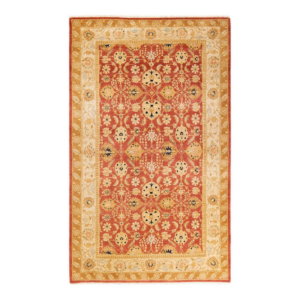 Solo Rugs Mogul One-of-a-Kind Traditional Orange 5 ft. 1 in. x 8 ft. 3 ...