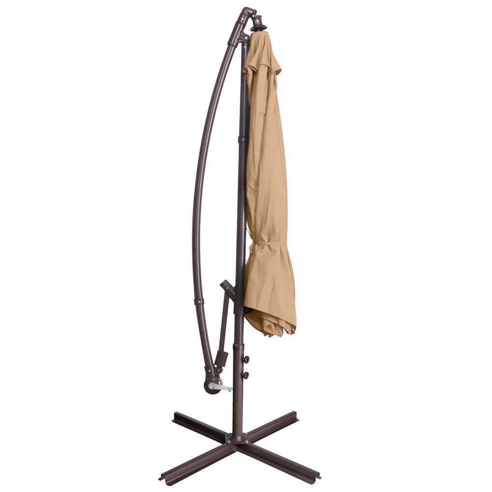 10ft Nude Steel Octagon Cantilever Side Post Umbrella