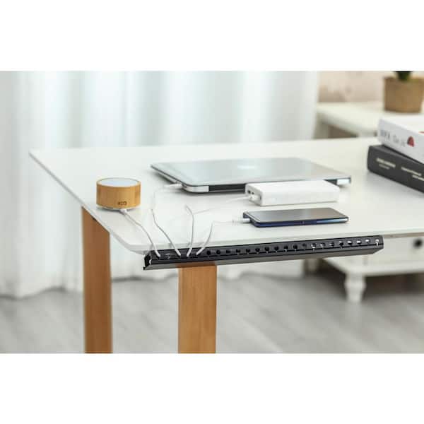 Electriduct J-Channel Cable Raceway Kit - 4 Pack, White, Self-Adhesive Cord Organizer For Desks & TVs - View #6
