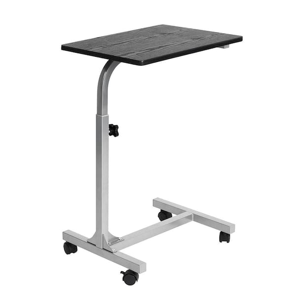 Homy Casa Bello 18.9 in. Rectangular Black Laptop Desk with Height Adjustable and Wheels