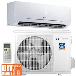 DIY 21 SEER 24,000 BTU 2-Ton Ductless Mini Split Air Conditioner and Heat Pump, Variable Speed, Remote Control 208/230V