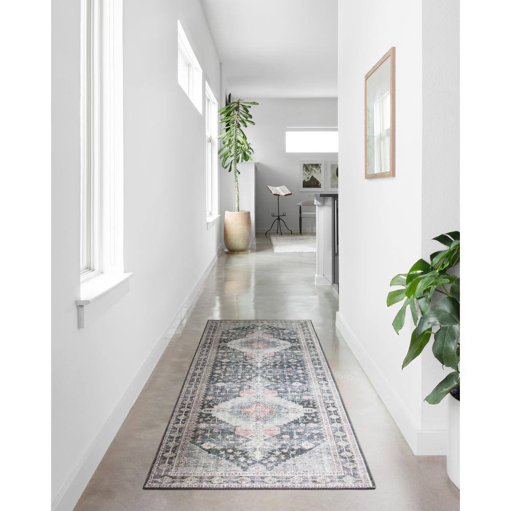 Reversible Gray Wool-Blend 6' Round Area Rug for Easy Care
